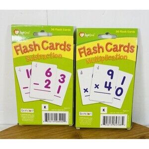 Two Boxes Of Apple Seed Flash Cards. Multiplication,Subtraction,...